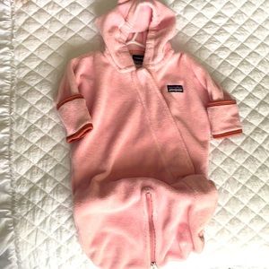 Patagonia pink car seat safe fleece sack